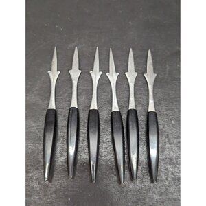 Vintage Stainless Steel Appetizer Cocktail Spears Set of 6 Made in Japan